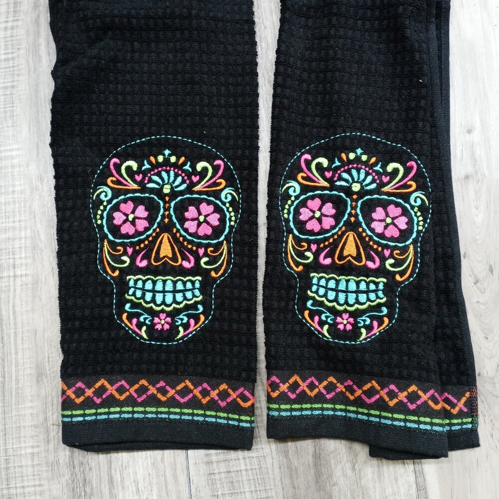 Cynthia Rowley Curious New York Mexico Day of the Dead Hand Towel Kitchen Set